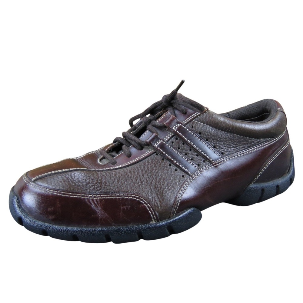 Rockport XCS Colfax‎ Men 9 Brown Leather Lace-Up Casual Shoe Comfortable Walking